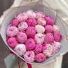 Розовый микс из 25 пионов